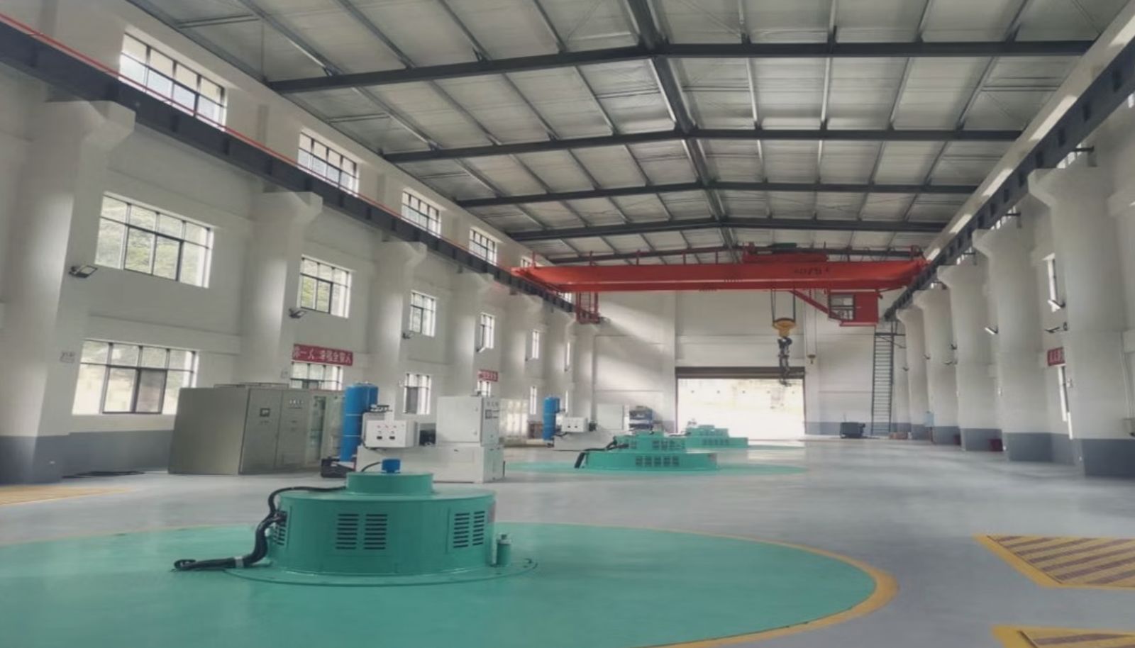 Generator floor at the Dongguaping hydropower station, Yunnan